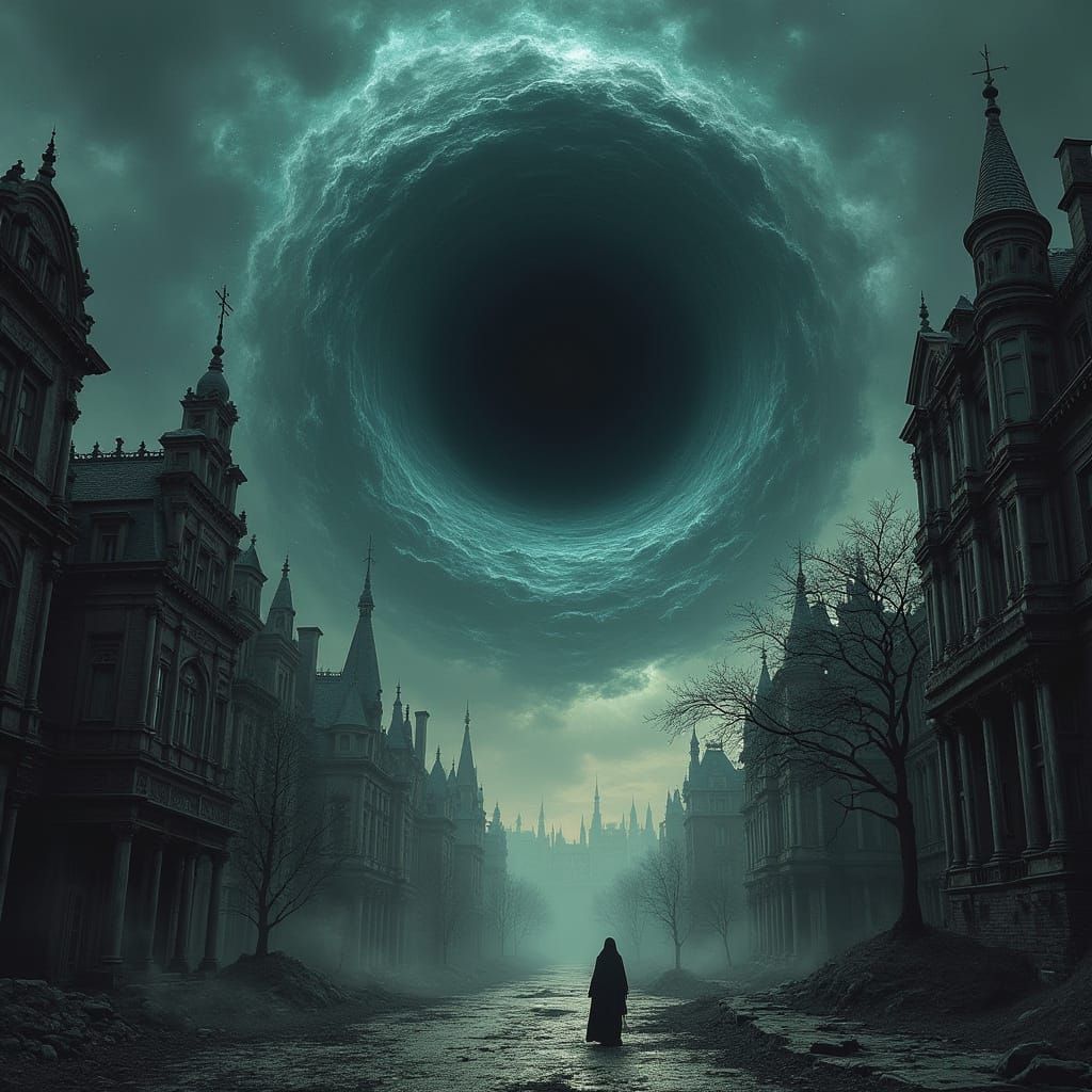 Gothic City Consumed by Cosmic Horror
