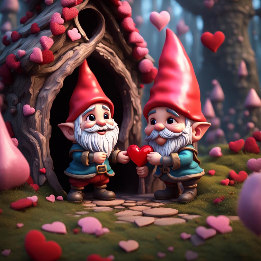 Valentine's Day Celebration with Chibi Gnomes
