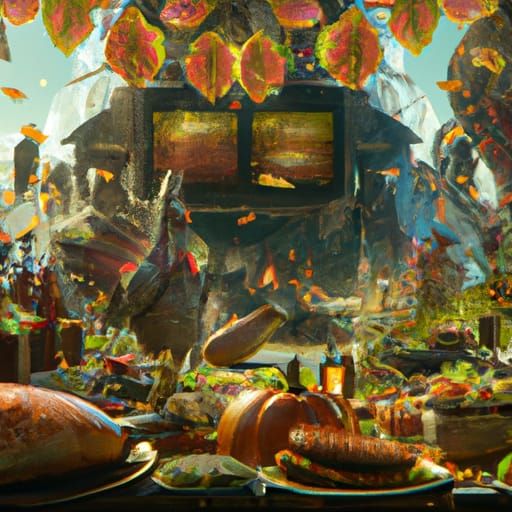 Thanksgiving Fantasy Concept Art in Deep Color