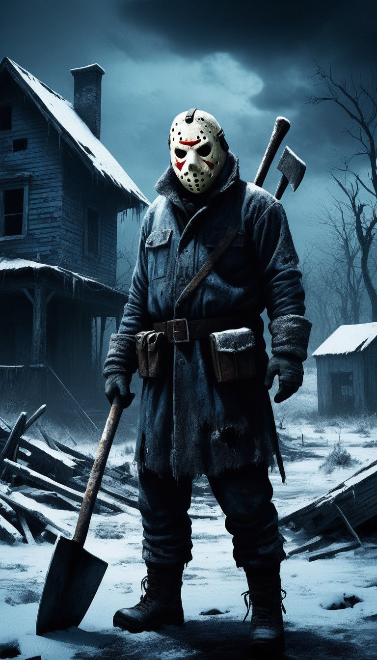 Santa's Dark Grunge: A Post-Apocalyptic Horror Scene