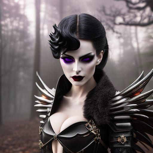 Menacing Vampire Woman and Victim in Twilight