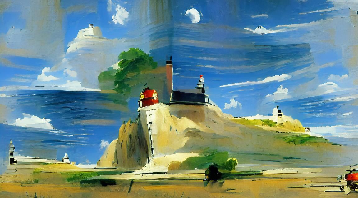 Lighthouse in Sunlight: American Realism