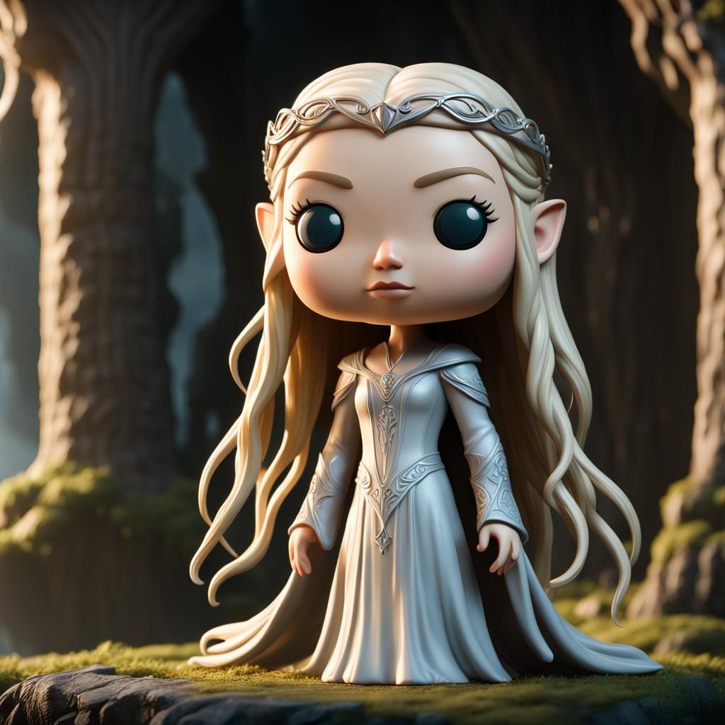 Galadriel Funko Pop Figure in Fantasy Art