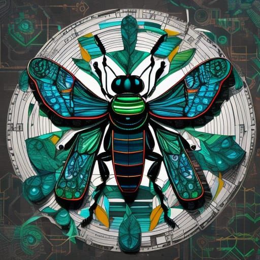 Futuristic Insect Control Interface Schematic