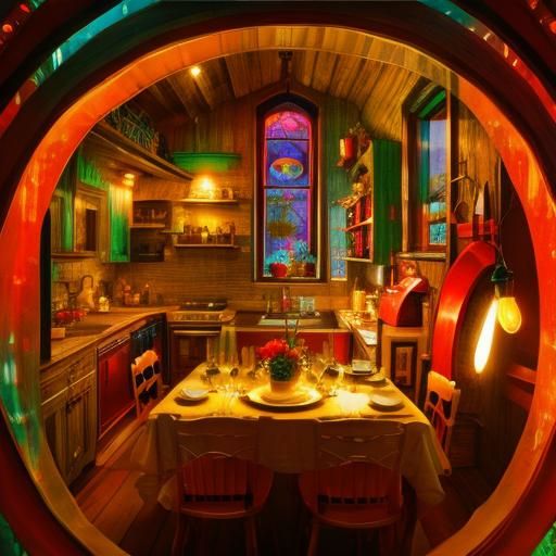 Psychedelic Farmhouse: A Surreal Cinematic Vision