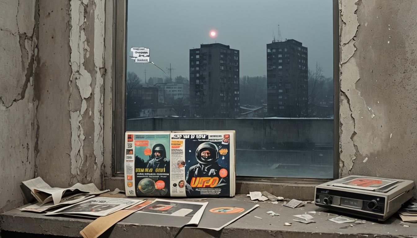 Chernobyl Window: Retro Comic Book Contacting UFO