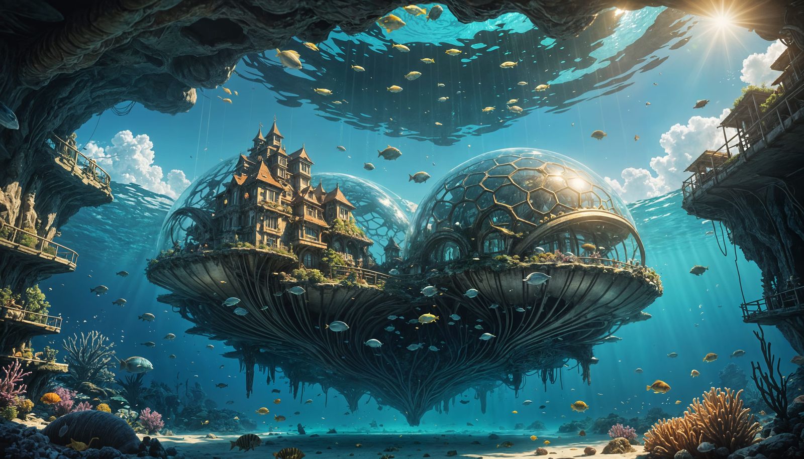 Futuristic Fantasy Apartment Complex City