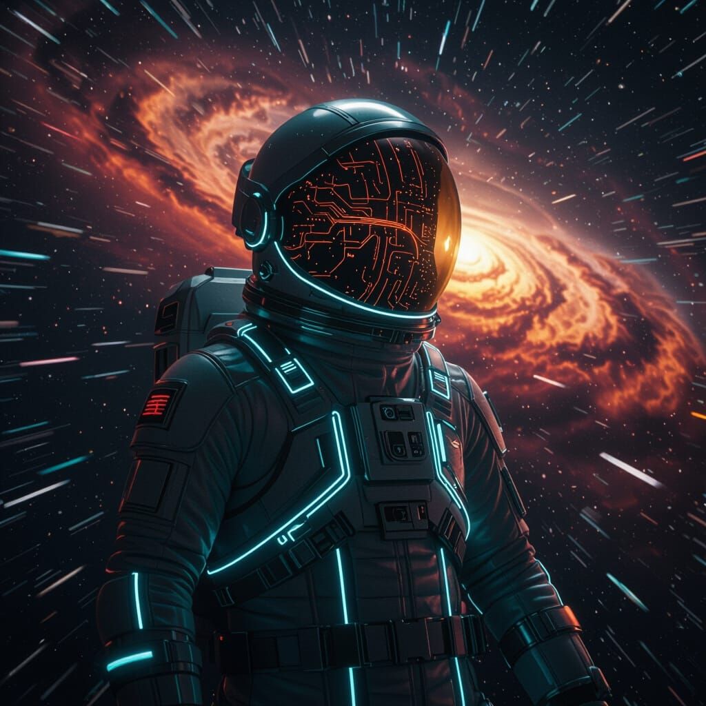 Astronaut Adrift: Cosmic Horror in Biomechanical Style