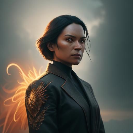 Crossroads Choice with Phoenix in Hyperrealistic Style