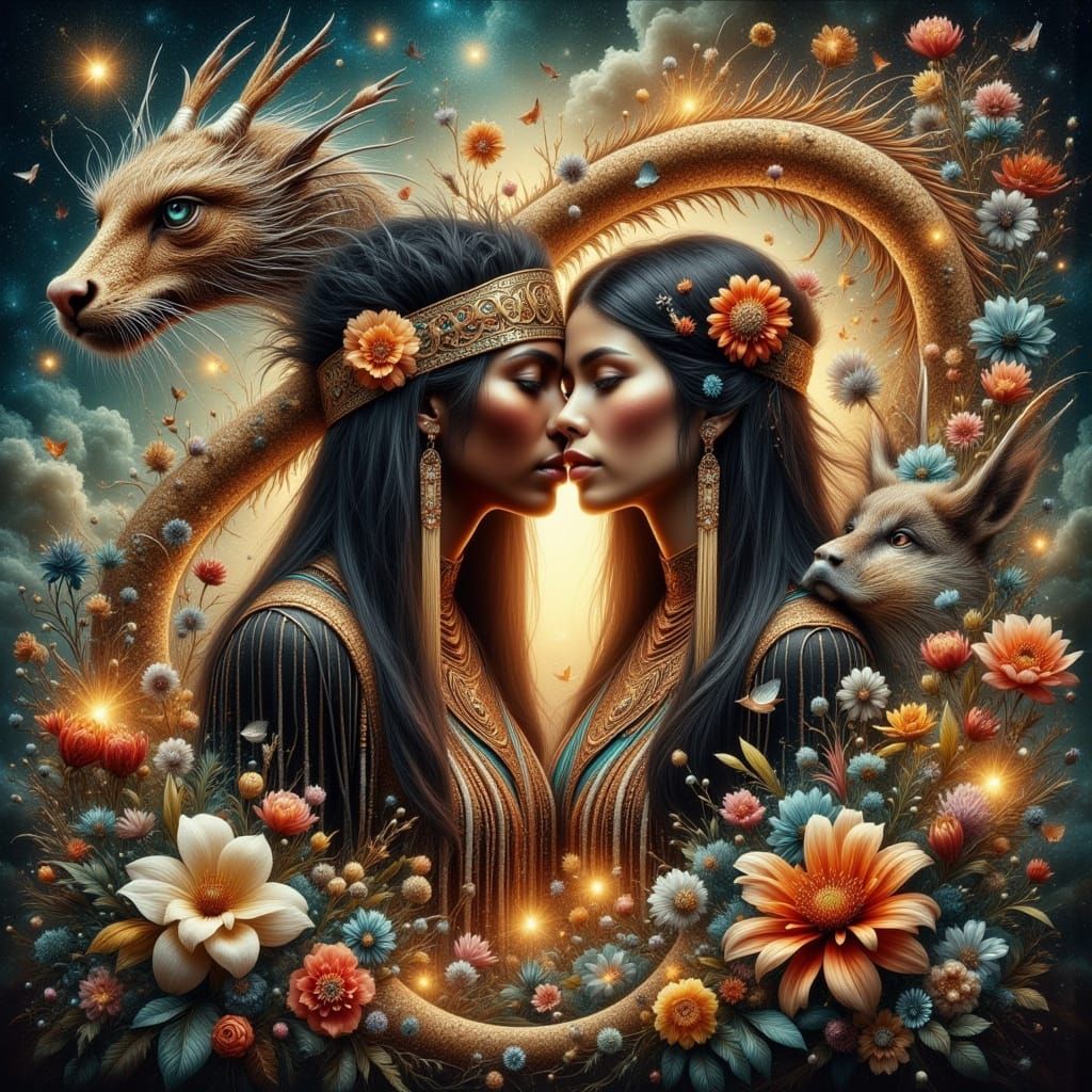 Ethereal Magic Flux: A Whimsical Portrait of Caleb and Todd