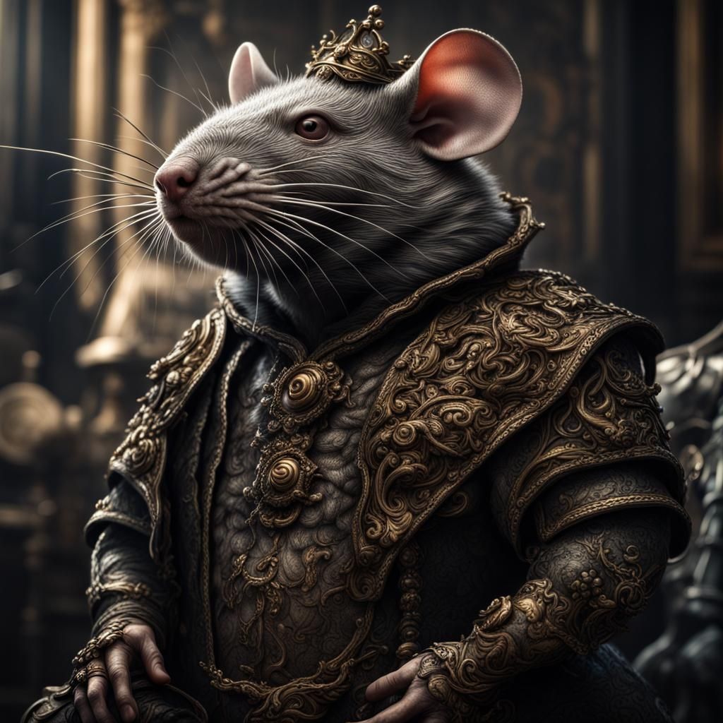 Hyperrealistic Human-like Rat King in High Definition