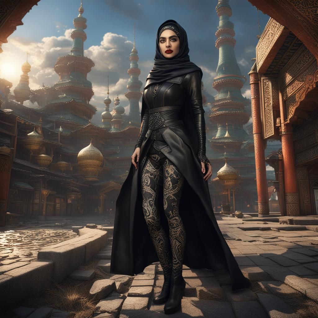 Goddess Ezada Sinn in Black Leather, Tokyo Scene