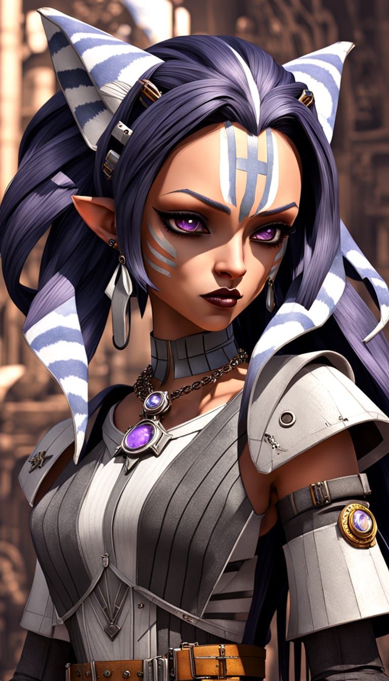 Ahsoka Tano as Nu Goth Steampunk Anime