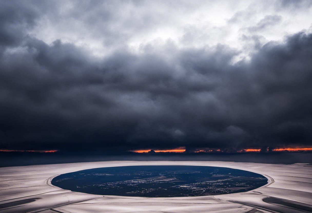 Dramatic Sunrise Piercing Dark Clouds