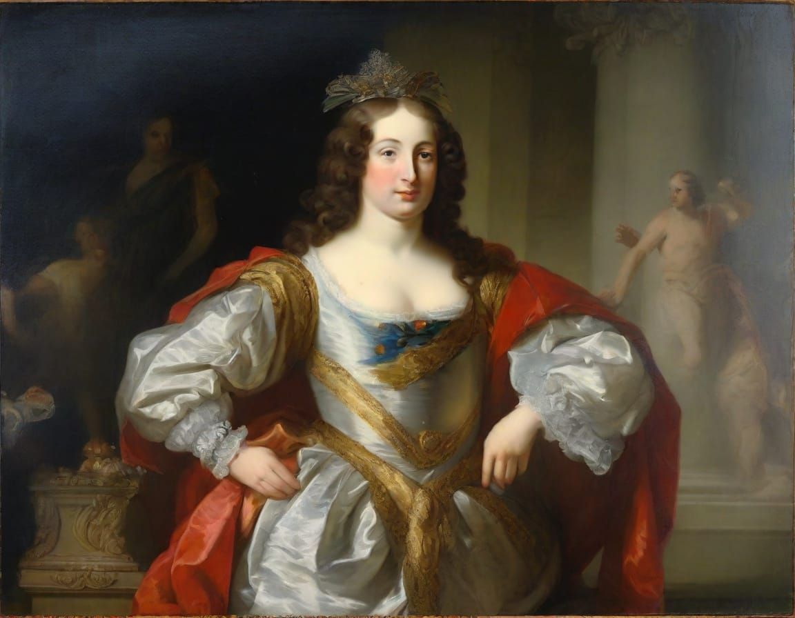 Versailles Courtier Portrait in Poussin and Raphael Style