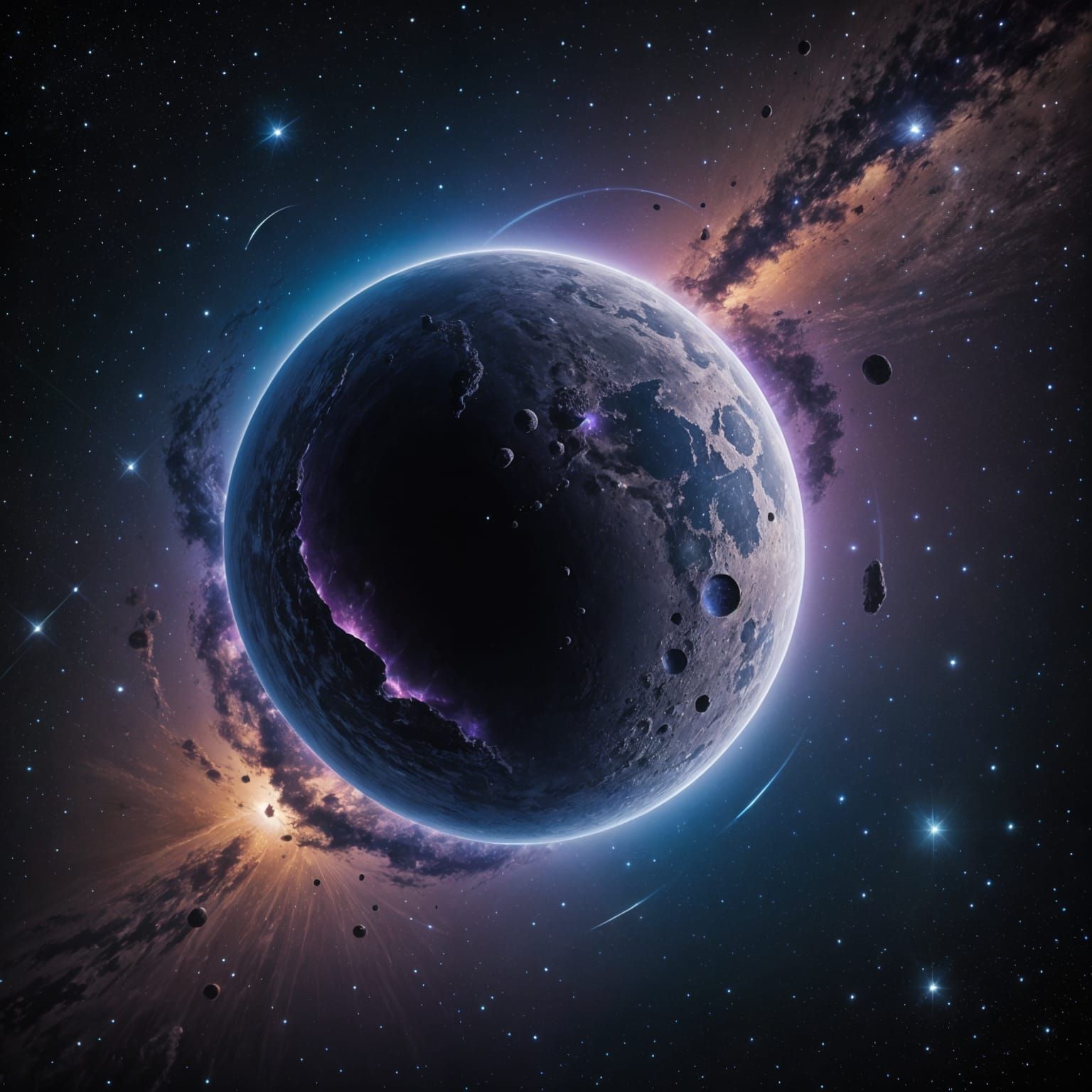 Planet Collision with Moon: A Cosmic Event