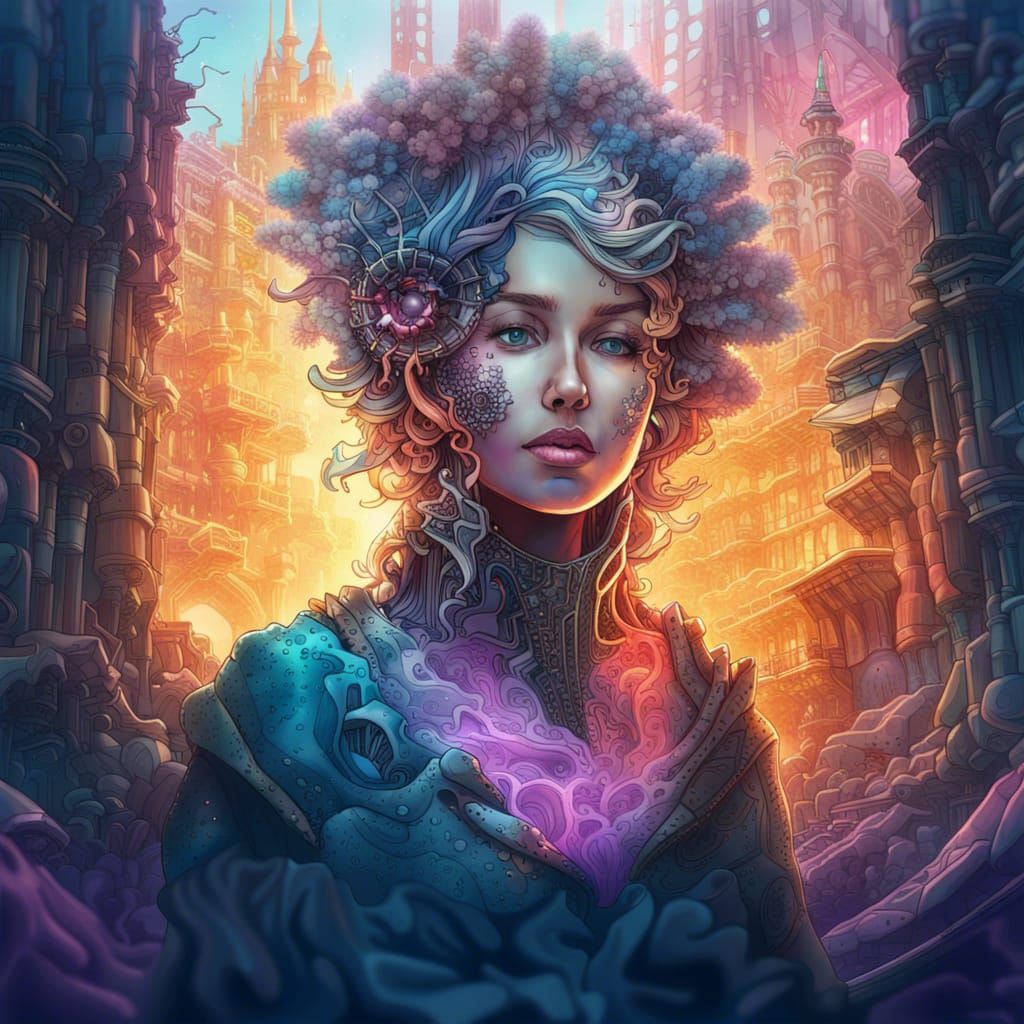 Exploded Winter Castle in Double Exposure