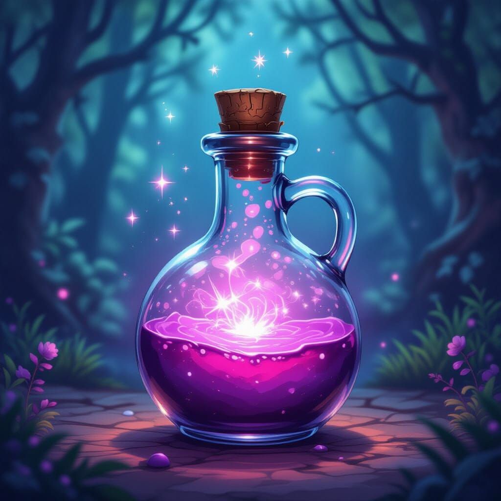 Mystical Potion Brewing in Enchanted Lab
