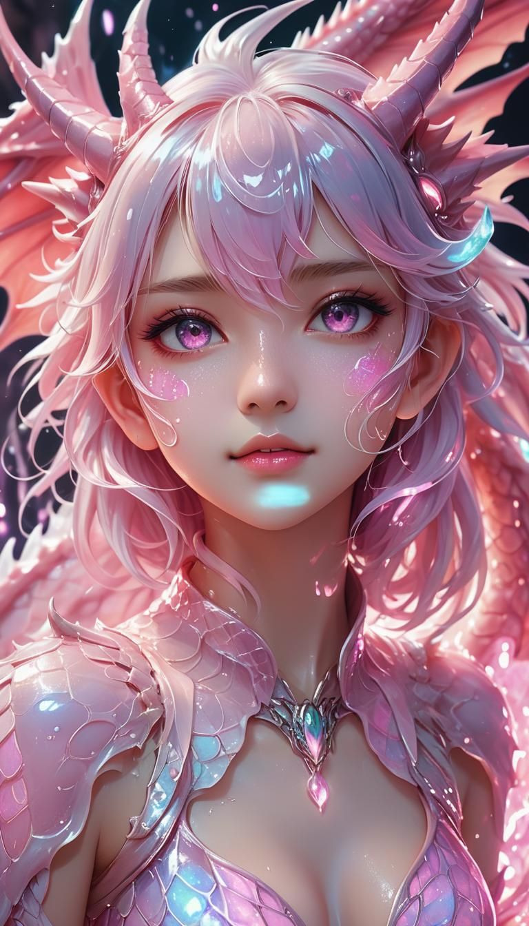 masterpiece, best quality, (Anime:1.4), pastel anime dragon ...