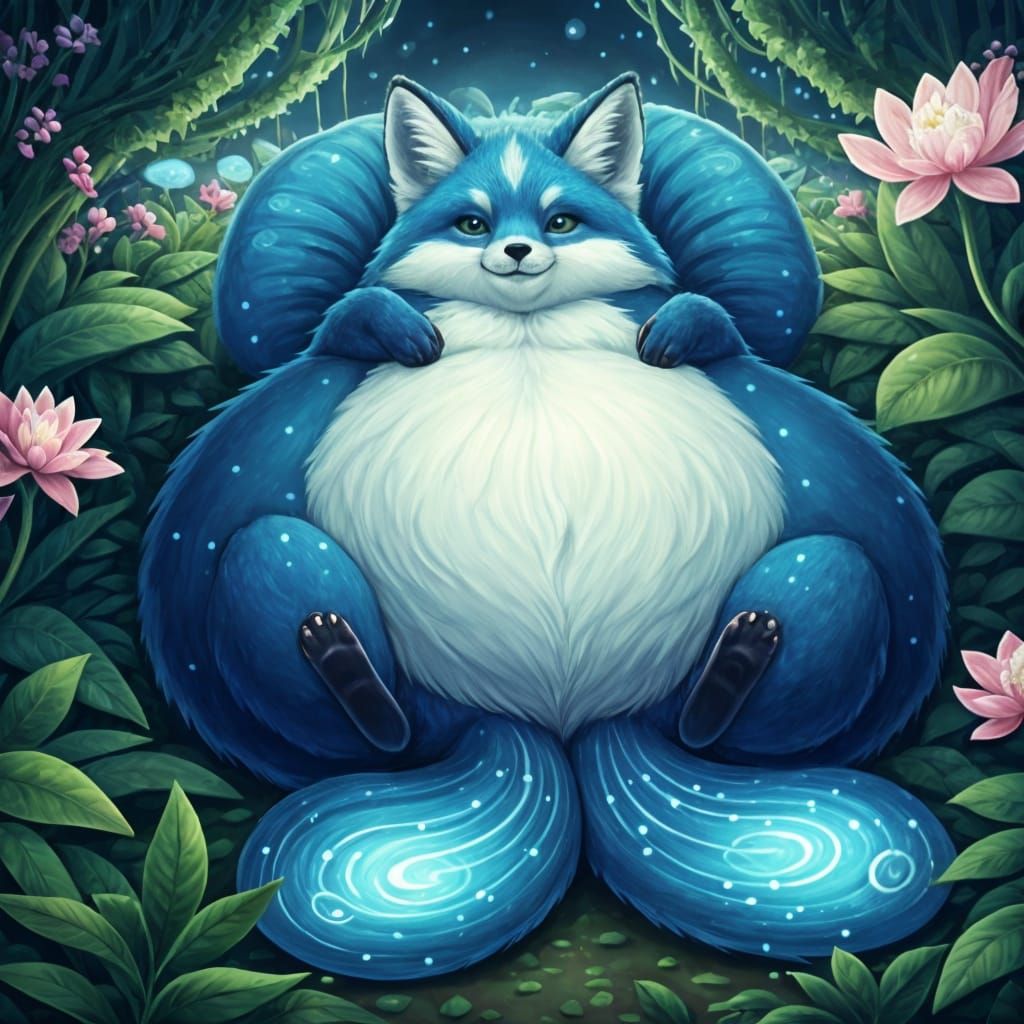 Cosmic Fox in Ethereal Glow