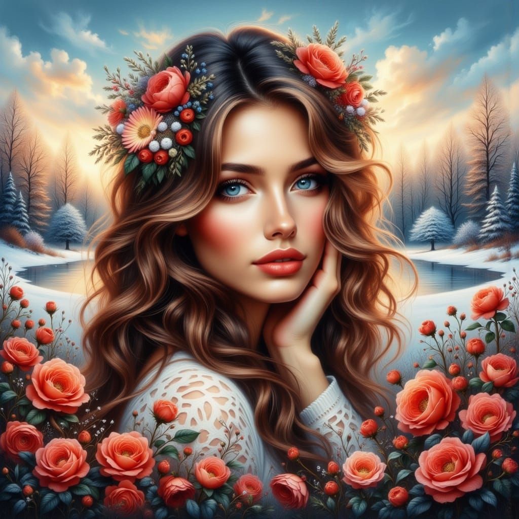 Winter Rose and Whispers of Frost