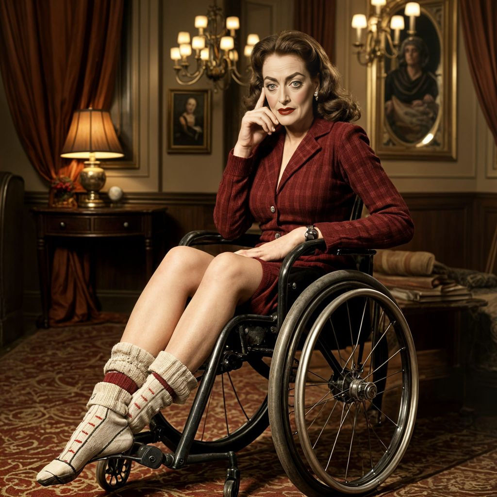Wool Socks on Wheelchair Evokes Vintage Hollywood