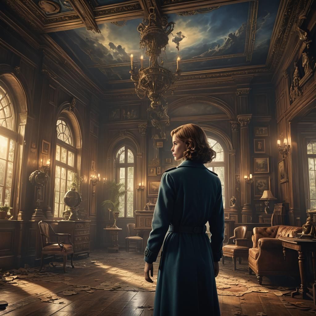 Nancy Drew in Abandoned Mansion: Digital Matte Painting