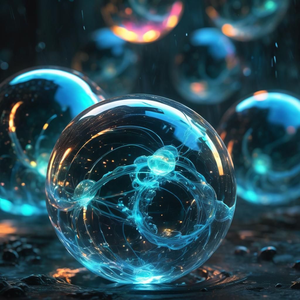 Dreamlike Sci-Fi Orbs with Bioluminescent Glow
