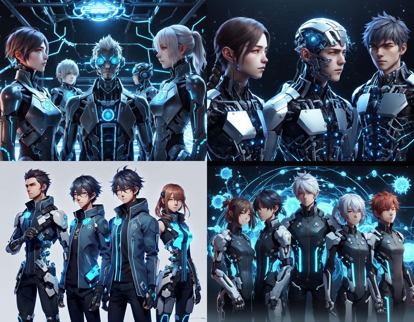 Detailed 3D Anime Art of Scientists and Engineers