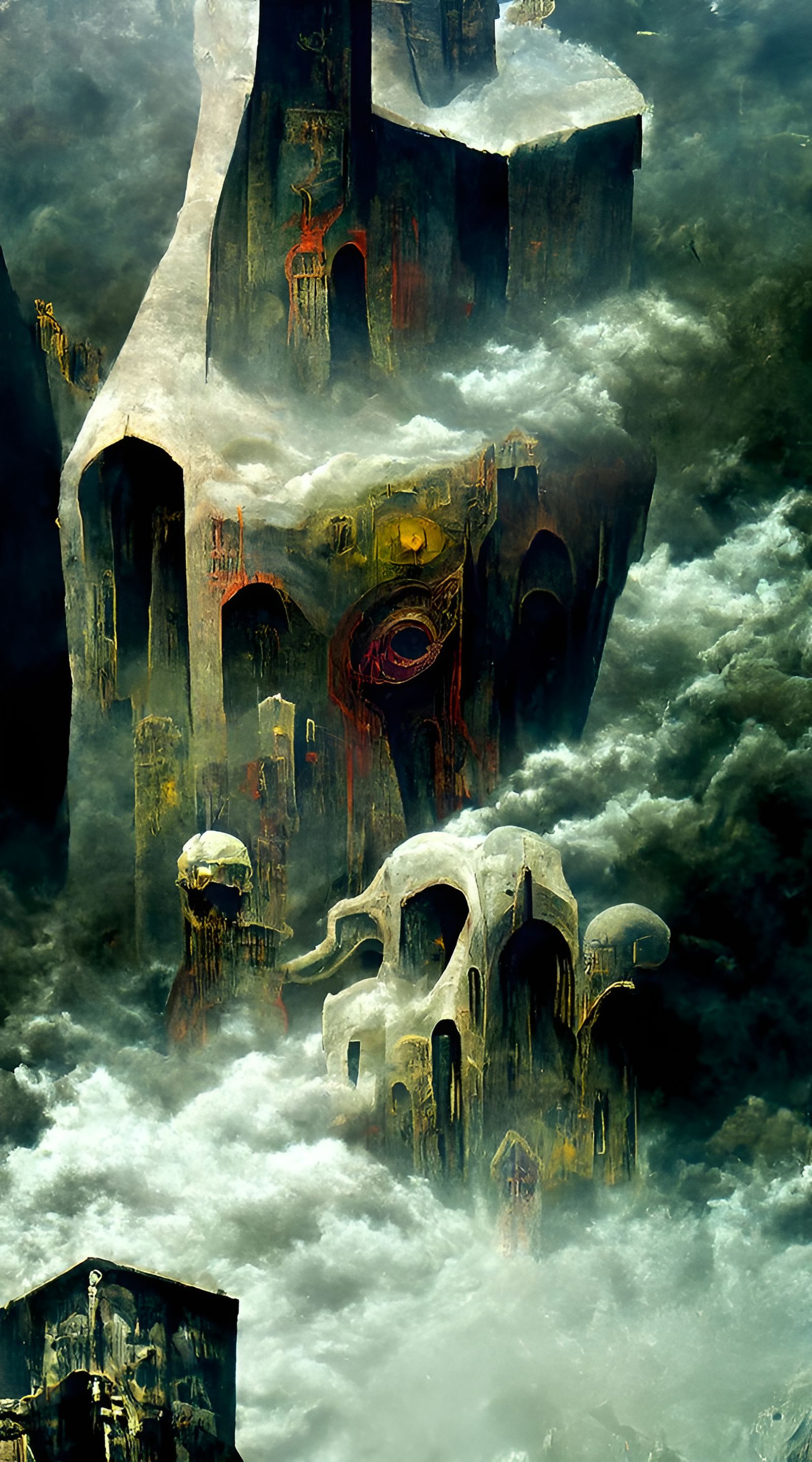 Kilometer-High Tower of Evil in a Gothic Style