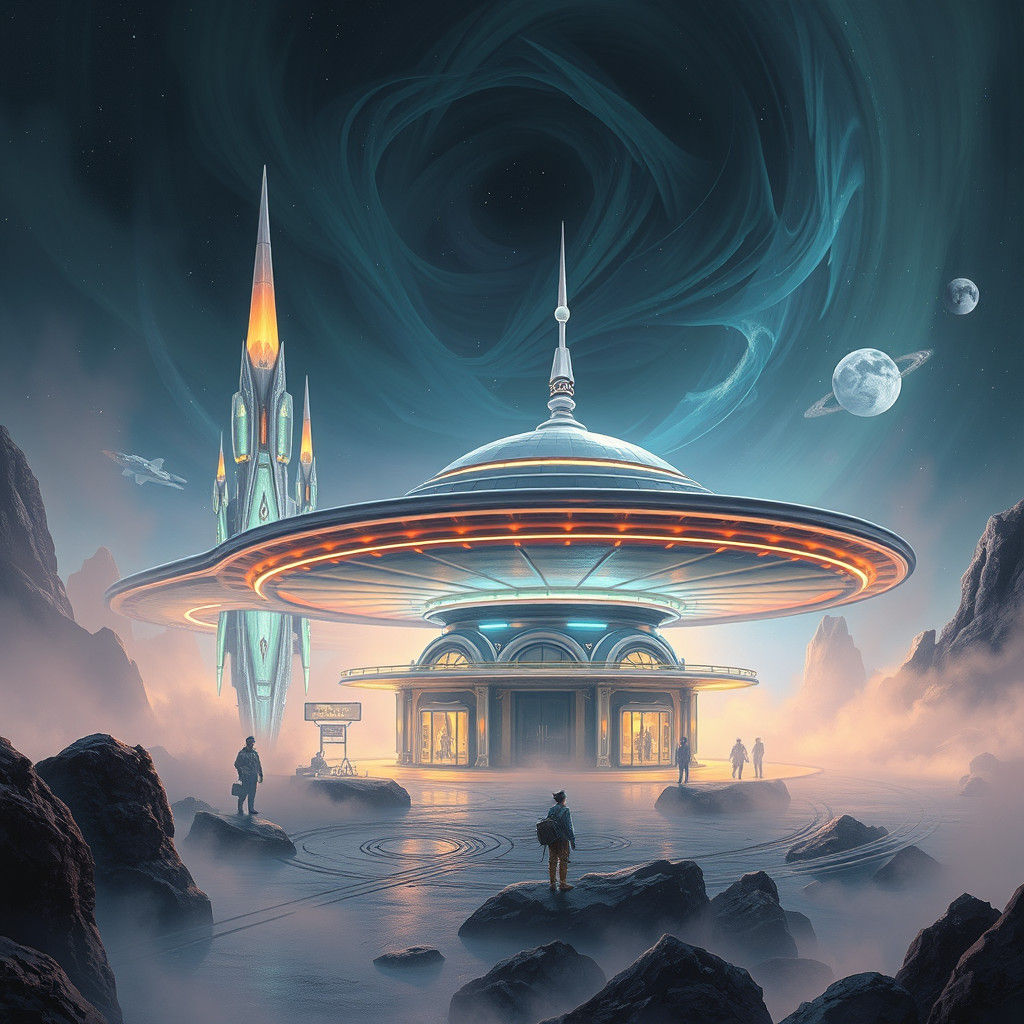 Otherworldly Refueling Station for Intergalactic Travelers