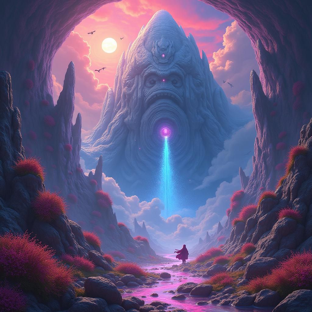 Vibrant Fantasy Artwork with Mystical Realism