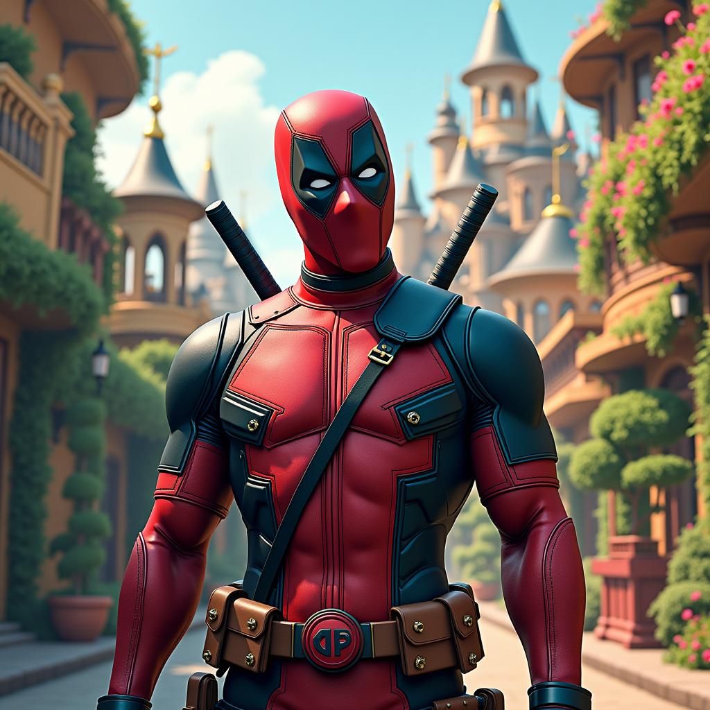 Deadpool Breaks Fourth Wall at Disneyland