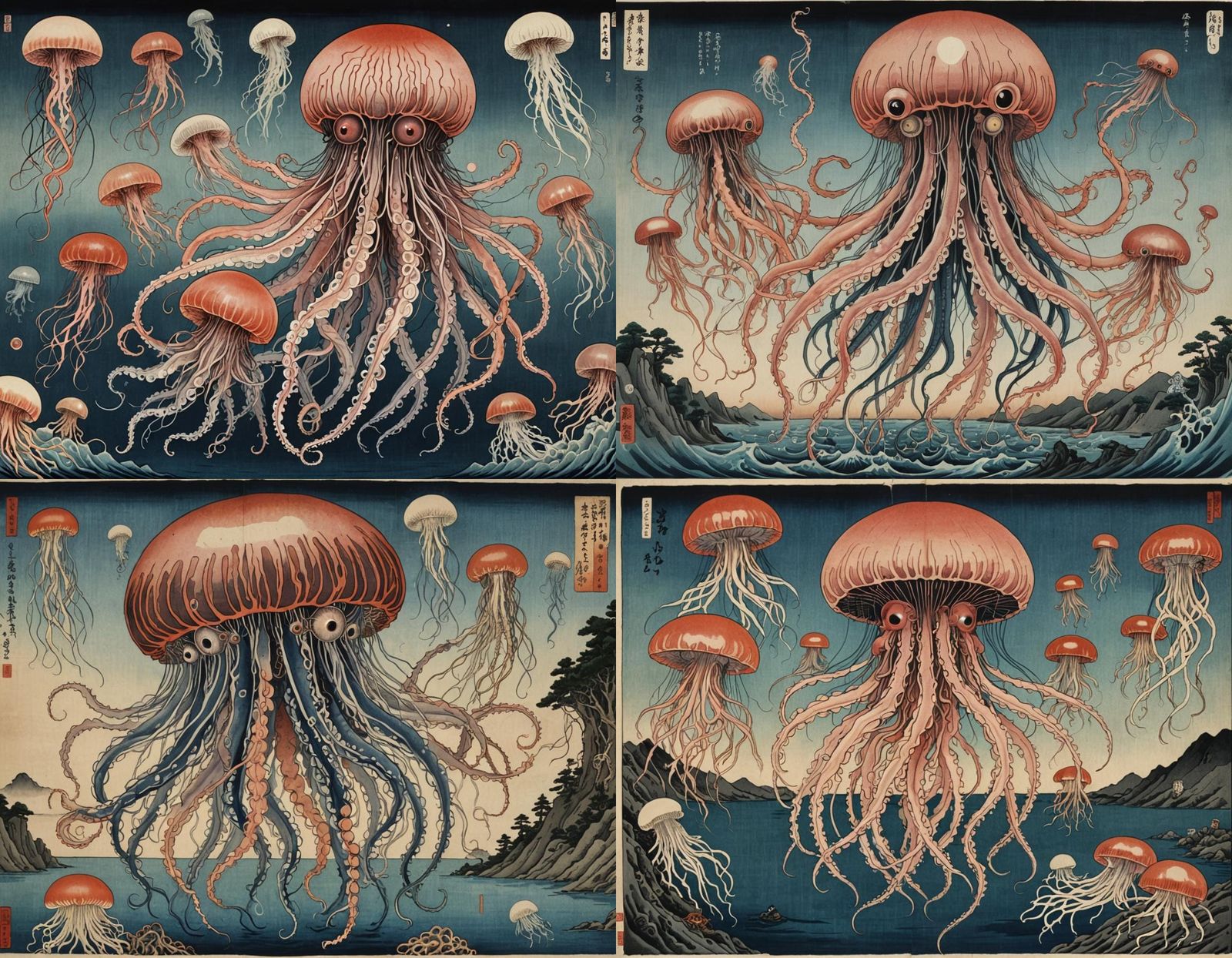 Ukiyo-e: Grotesque Jellyfish Hybrid Vivisection