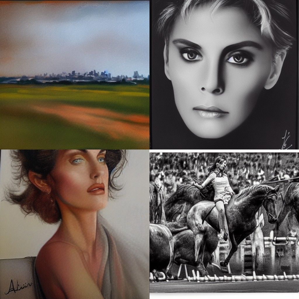 Abstract Portrait with Dynamic Brushstrokes