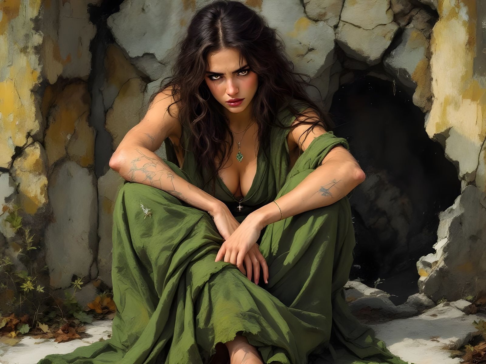 Norse Goddess Gefjun Pouting by Shattered Well