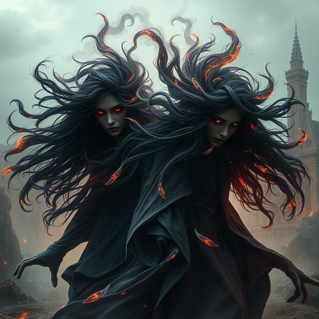 Mysterious Chaos Witches Defy Reality in a Realm of Surreal...