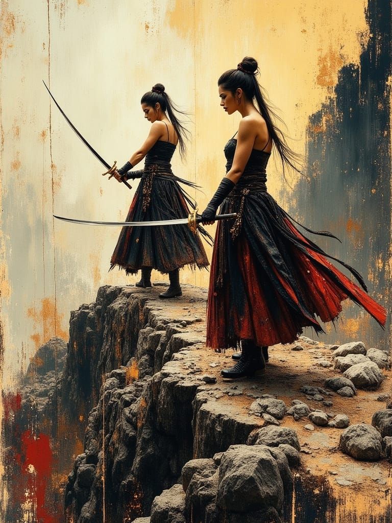 Hyper-Realistic Samurai Warriors in Epic Landscape