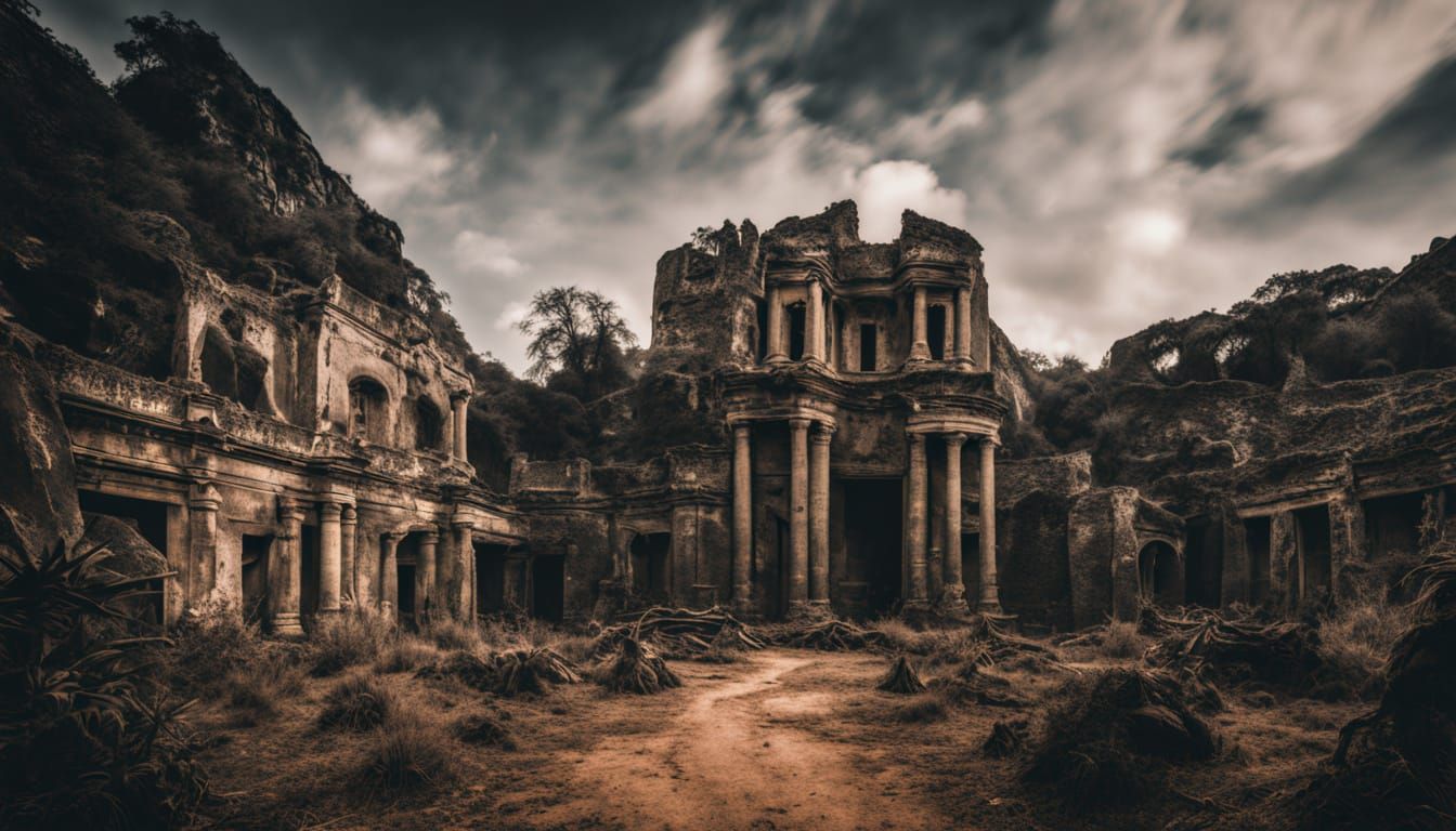 Lost City Ruins in Amazonian Jungle