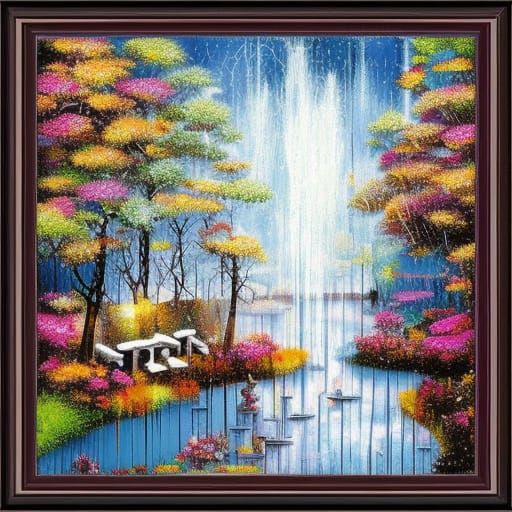 Fractured Ice Abstract in Diamond Painting Style