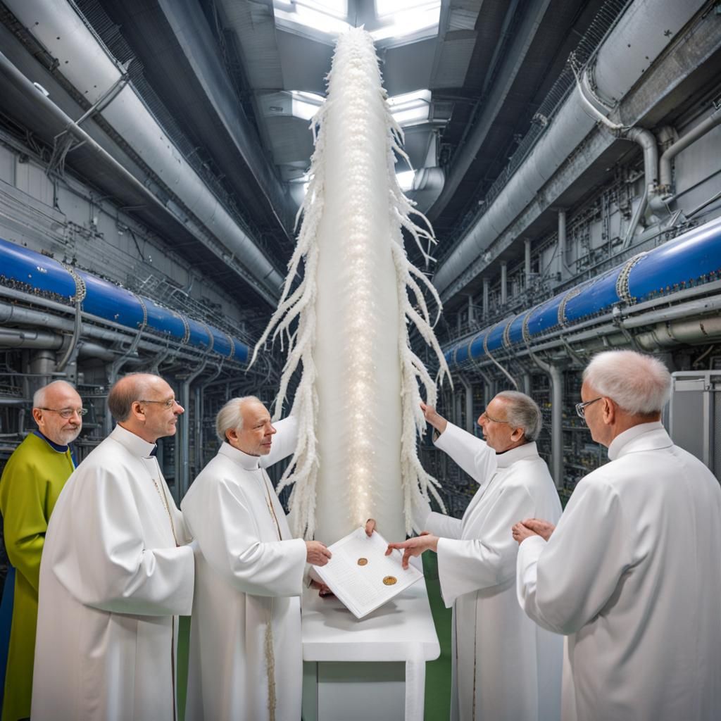 Polish priests blessing the astral larva