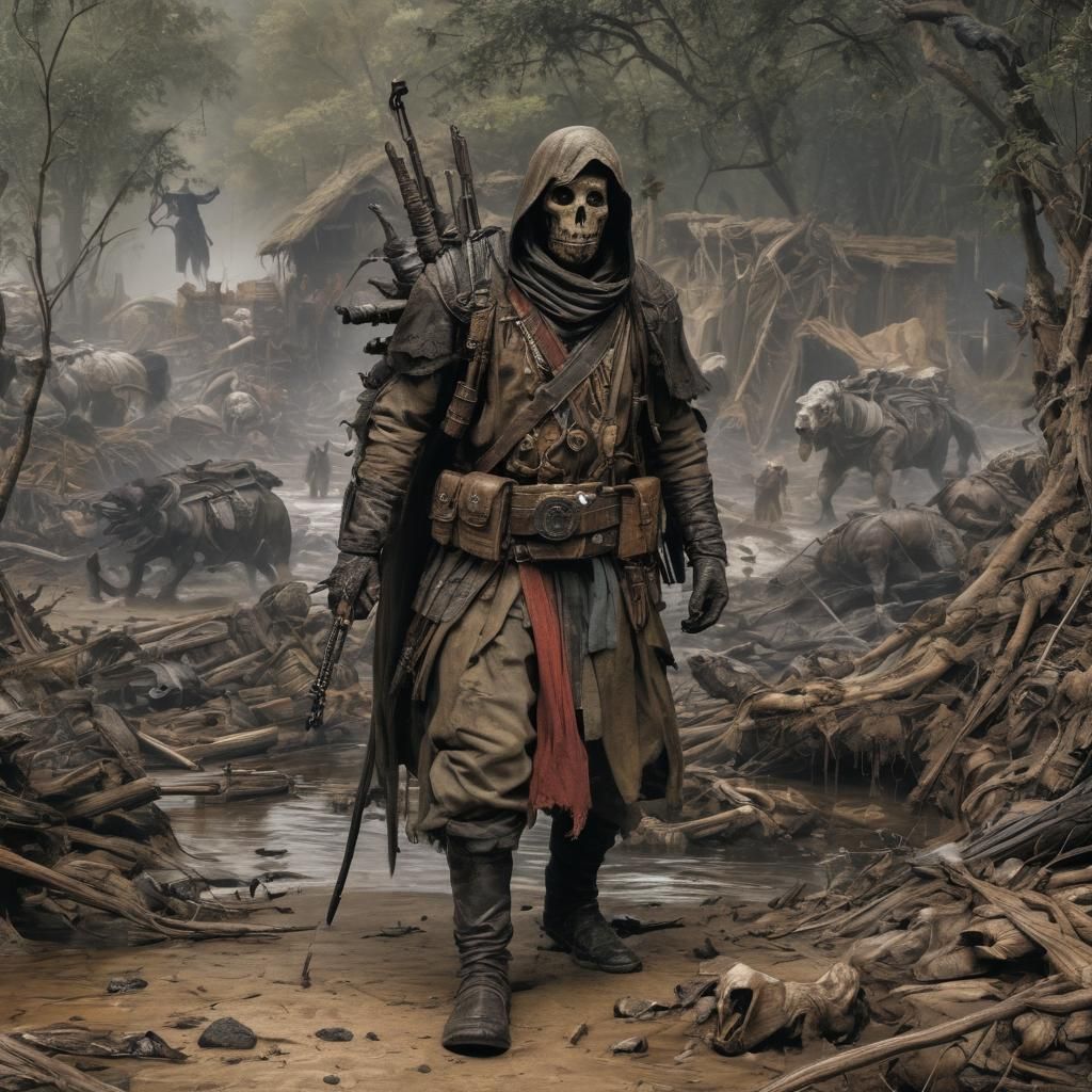 Grimdark Landscape in a Painterly Style