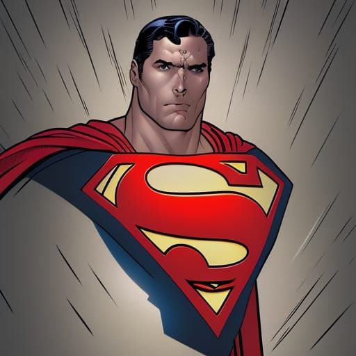 Superman Logo in Comic Book Art Style