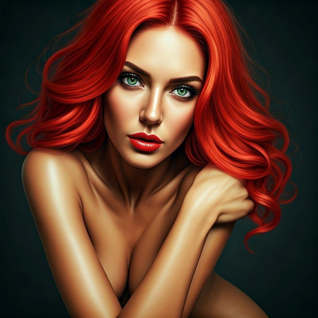 Red Goddess Emerge from Darkness