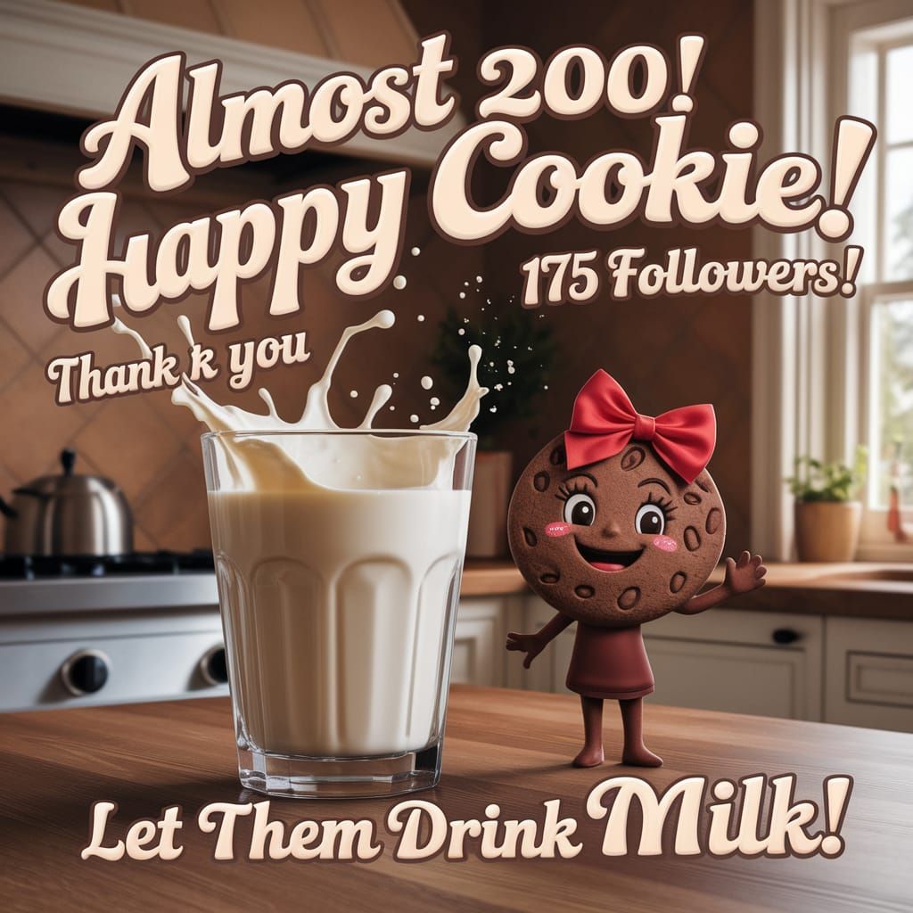 Milk Splash Celebration in a Cozy Kitchen