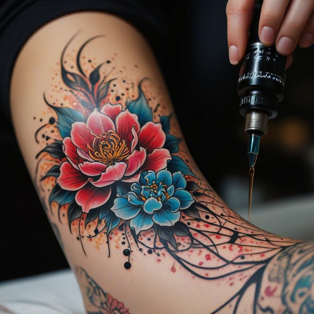 Woman Undergoes Traditional Japanese Tattoo in Cinematic Clo...