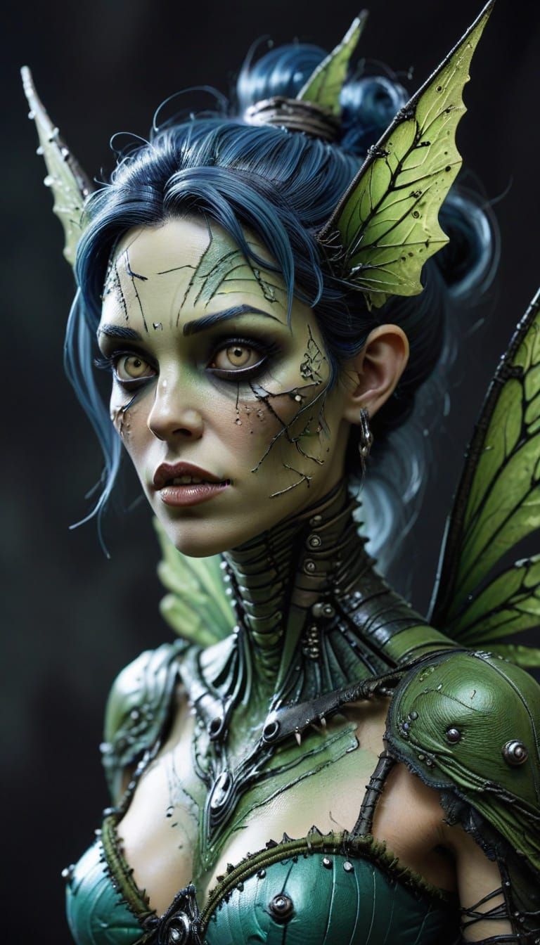 Cyberpunk Horror Fairy in Frankenstein's Image