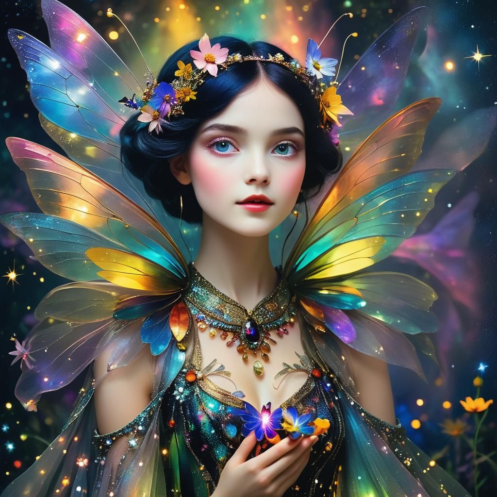 Enchanting Fairy with Iridescent Wings