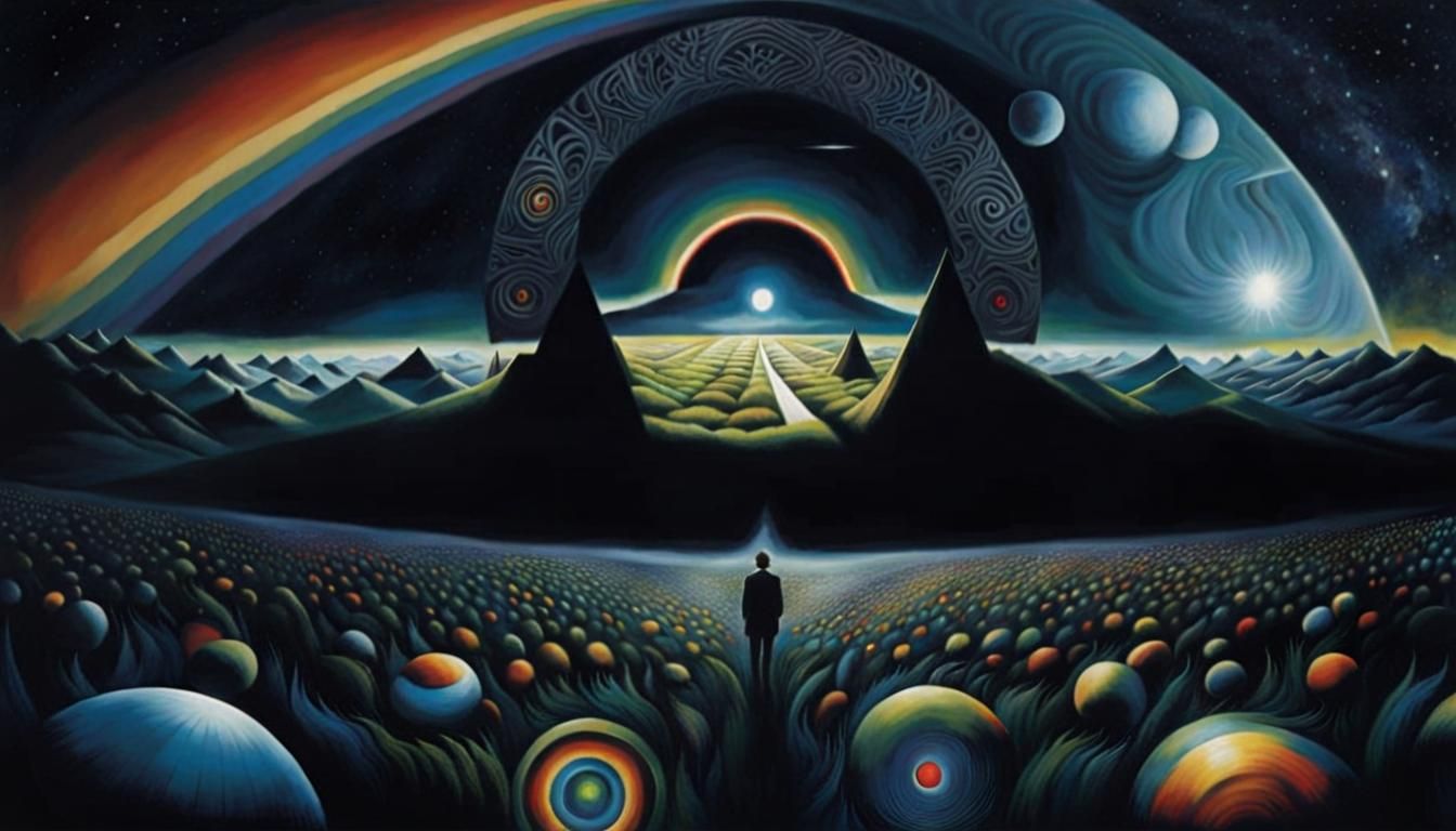 Surreal Psychedelic Tribute Artwork in Vibrant Colors