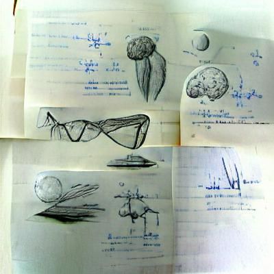Detailed Scientific Sketches and Technical Drawings